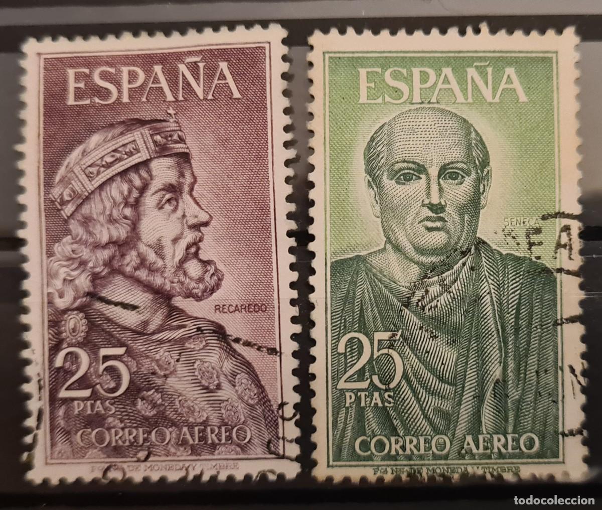 Briefmarken: Serie de sellos a&eacute;reos usados de Espa&ntilde;a 1963: celebridades