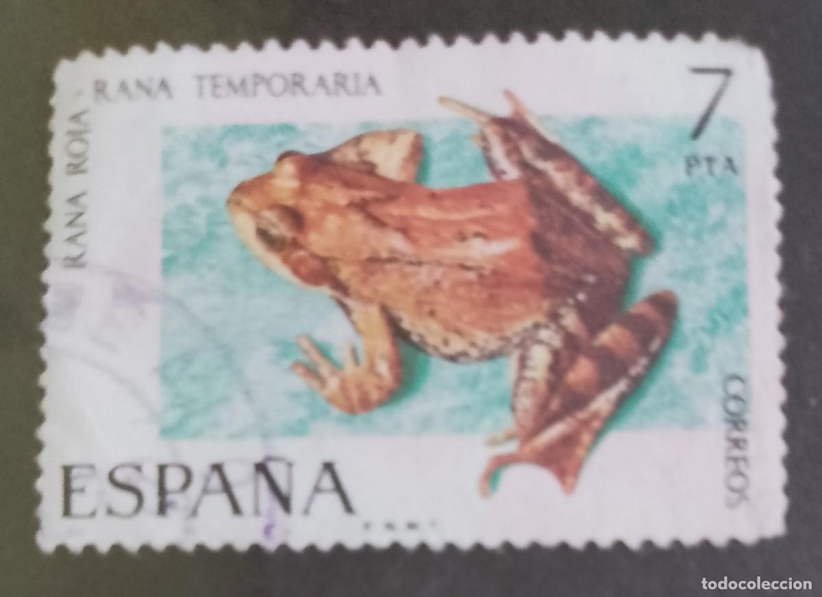 Sellos: ESPA&Ntilde;A - V/F 7 PTA - EDIFIL 2276 - A&Ntilde;O 1975 - FAUNA, RANA ROJA