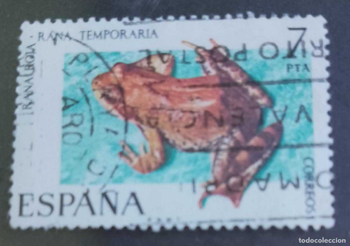 Sellos: ESPA&Ntilde;A - V/F 7 PTA - EDIFIL 2276 - A&Ntilde;O 1975 - FAUNA, RANA ROJA