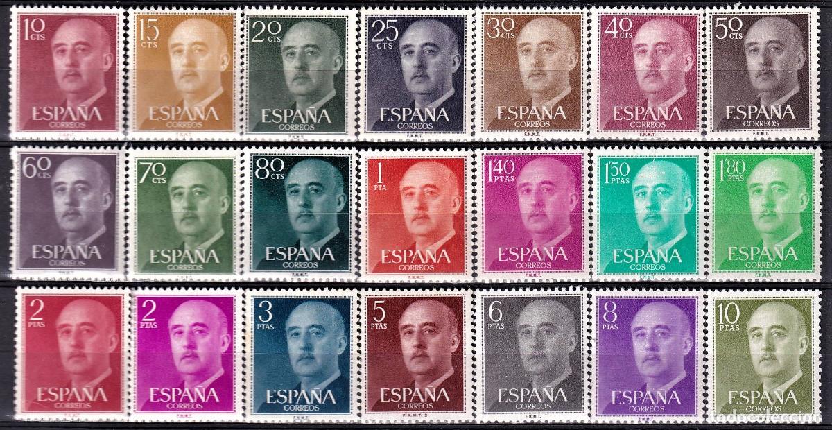 Briefmarken: Sellos Espa&ntilde;a A&ntilde;o 1955 edifil 1143/63 nuevo sin fijasello Valor cat. 31&euro;