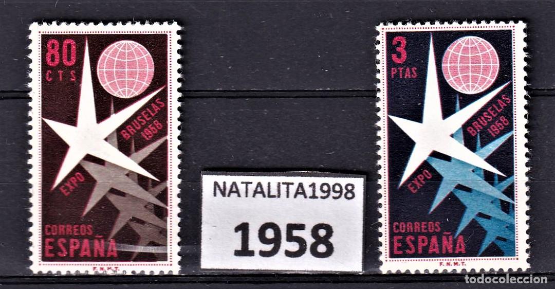Briefmarken: Sellos Espa&ntilde;a A&ntilde;o 1958 edifil 1220/21 nuevo sin fijasello Valor cat. 1,35&euro;