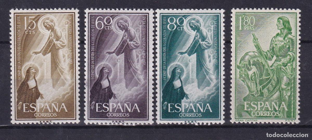 Briefmarken: Sellos Espa&ntilde;a A&ntilde;o 1957 edifil 1206/09 nuevo sin fijasello Valor cat. 1,10&euro;