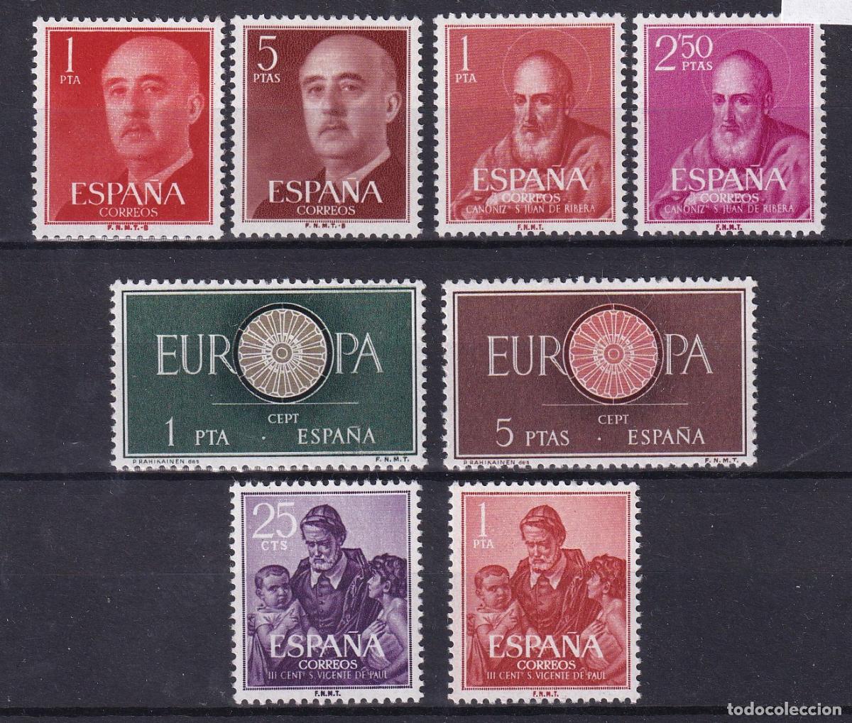Briefmarken: Sellos Espa&ntilde;a A&ntilde;o 1960 edifil 1290/97 nuevo sin fijasello Valor cat. 6,45&euro;