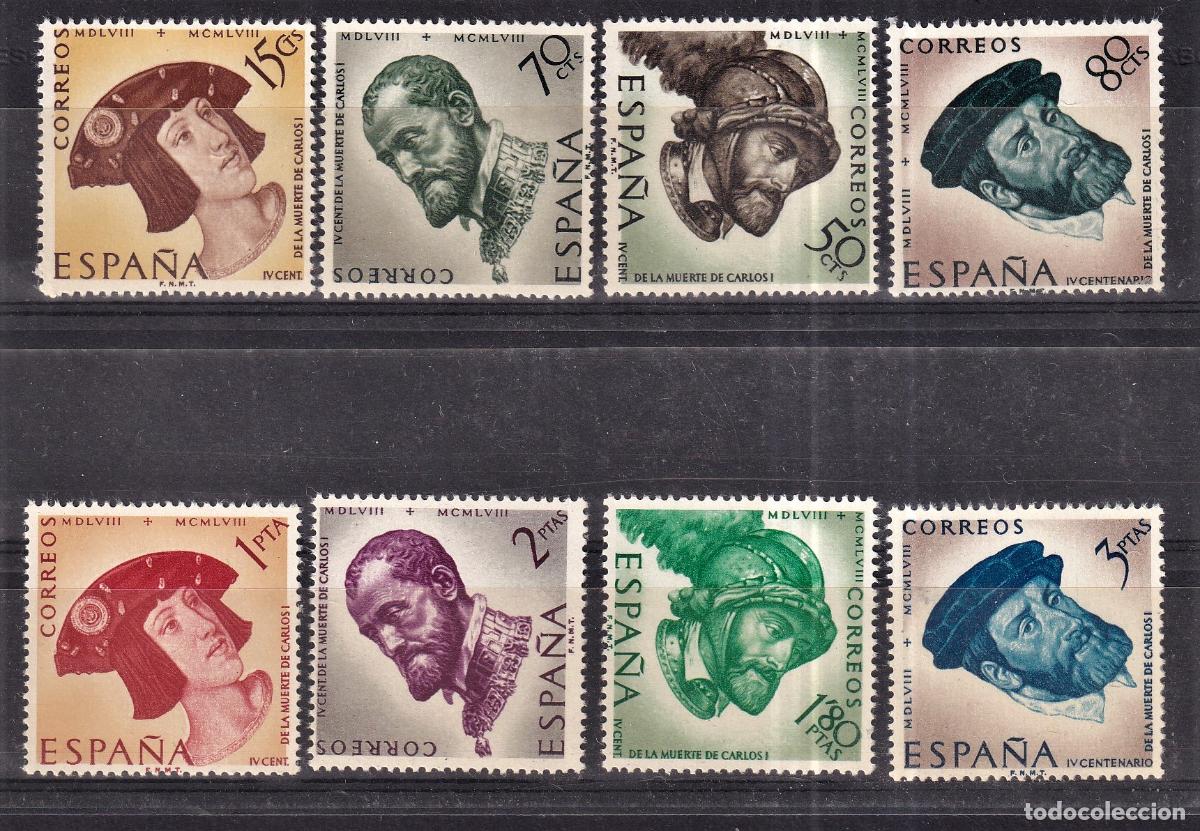 Briefmarken: Sellos Espa&ntilde;a A&ntilde;o 1958 edifil 1224/31 nuevo sin fijasello Valor cat. 4,25&euro;