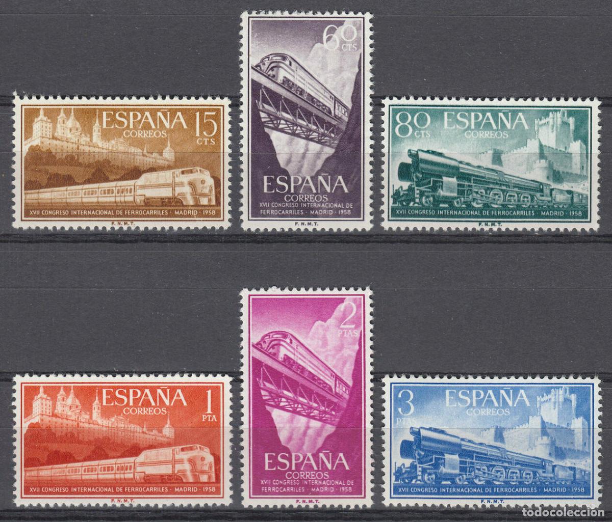 Briefmarken: Sellos Espa&ntilde;a A&ntilde;o 1958 edifil 1232/37 nuevo sin fijasello Valor cat. 4,90&euro;