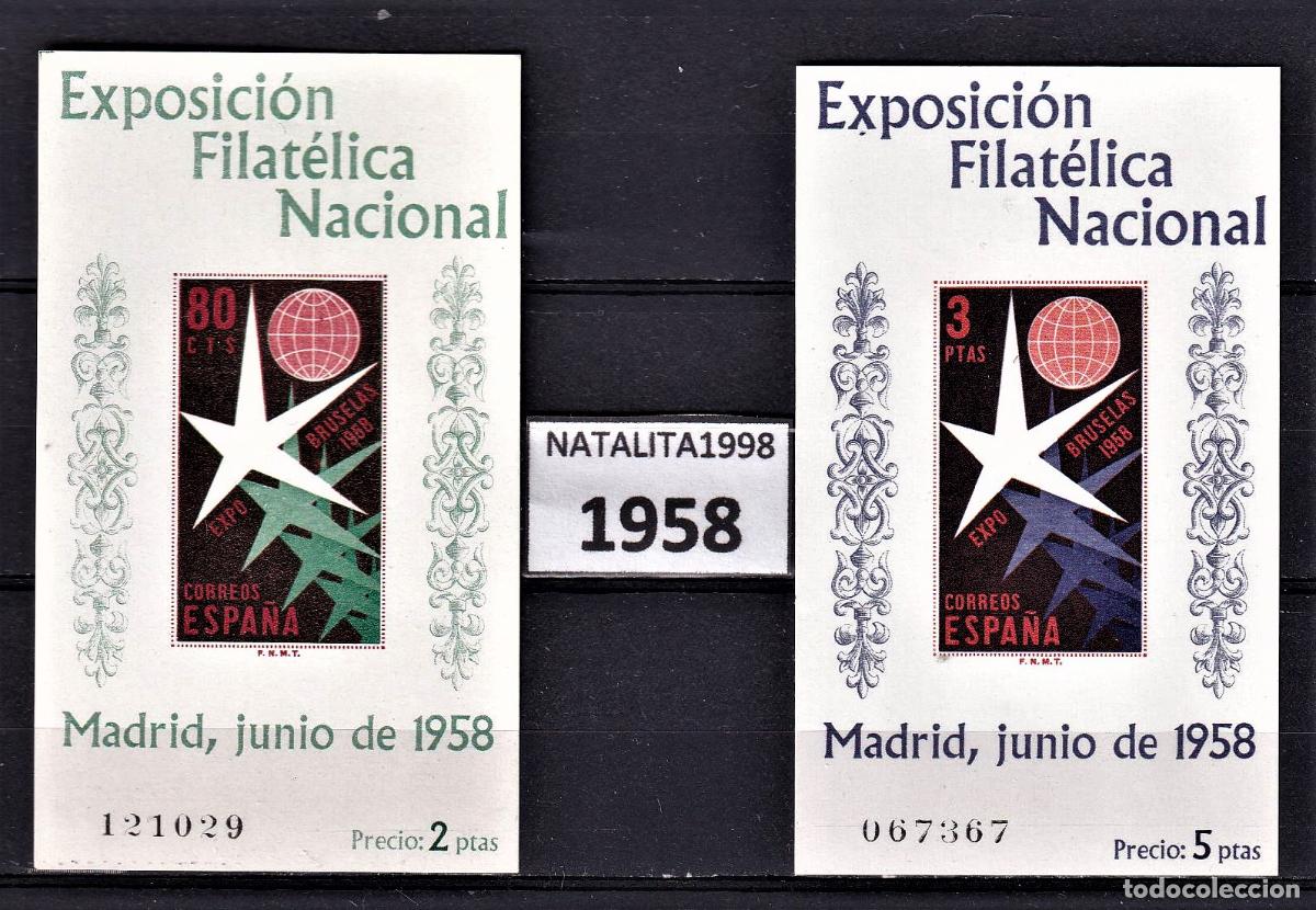 Sellos: Sellos Espa&ntilde;a A&ntilde;o 1958 edifil 1222/23 nuevo sin fijasello Valor cat. 84&euro;