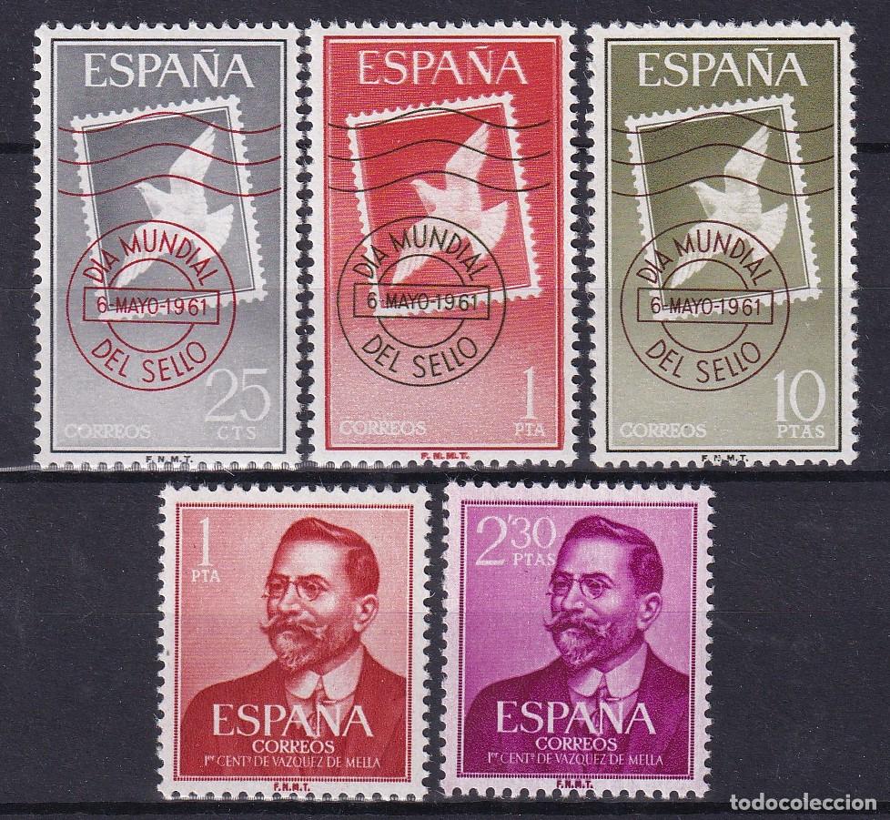 Sellos: Sellos Espa&ntilde;a A&ntilde;o 1961 edifil 1348/52 nuevo sin fijasello Valor cat. 3,60&euro;