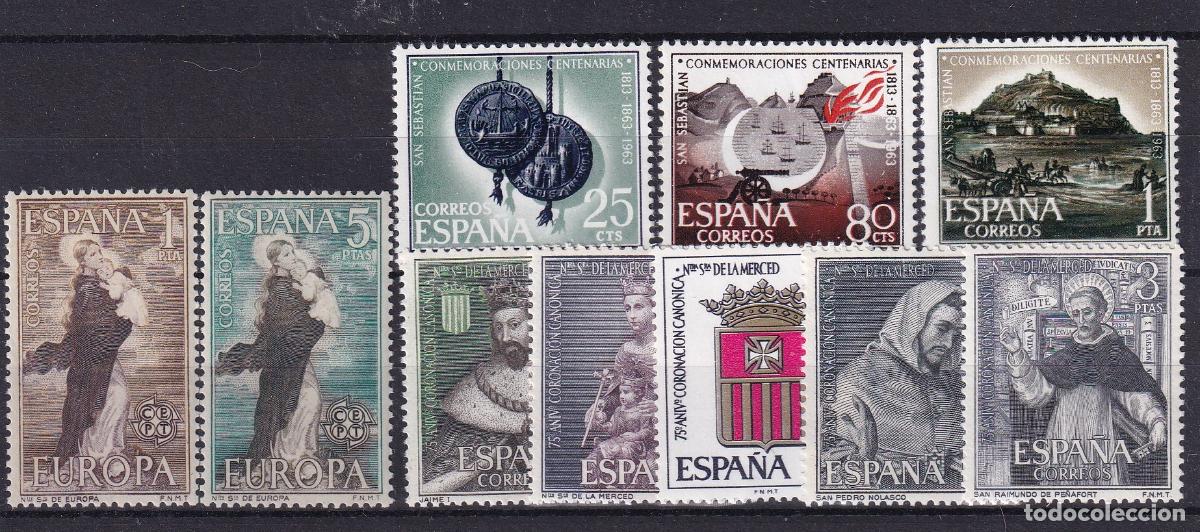 Sellos: Sellos Espa&ntilde;a A&ntilde;o 1963 edifil 1516/25 nuevo sin fijasello Valor cat. 2,45&euro;