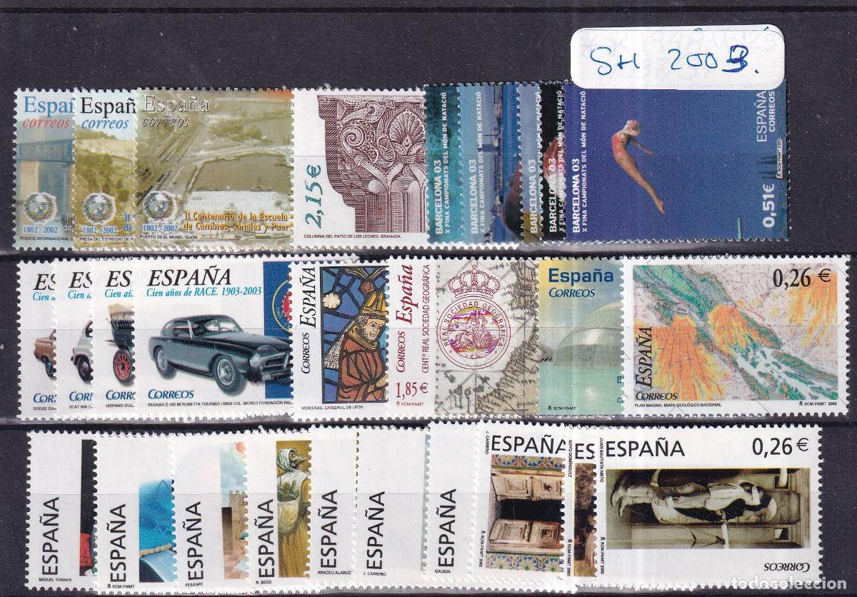 Briefmarken: Sellos de las Hojitas boque del a&ntilde;o 2003 completo facial 19,91&euro;