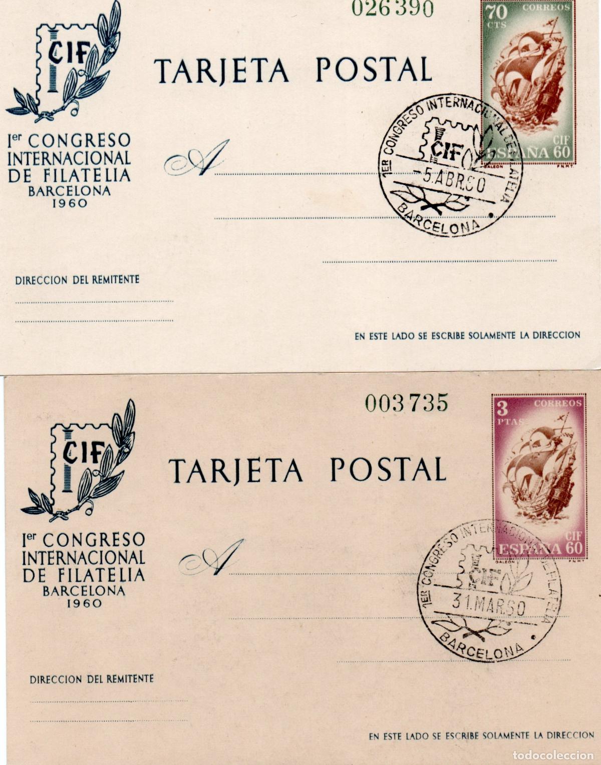 Briefmarken: Enteropostales en usado edifil 88/89 a&ntilde;o 1960 valor de catalogo 106