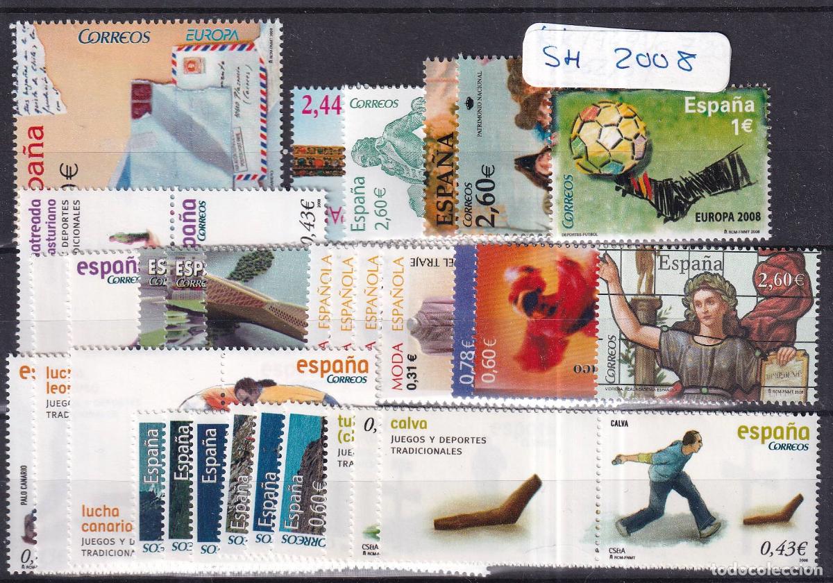 Briefmarken: Sellos de las Hojitas boque del a&ntilde;o 2008 completo facial 26,22&euro;
