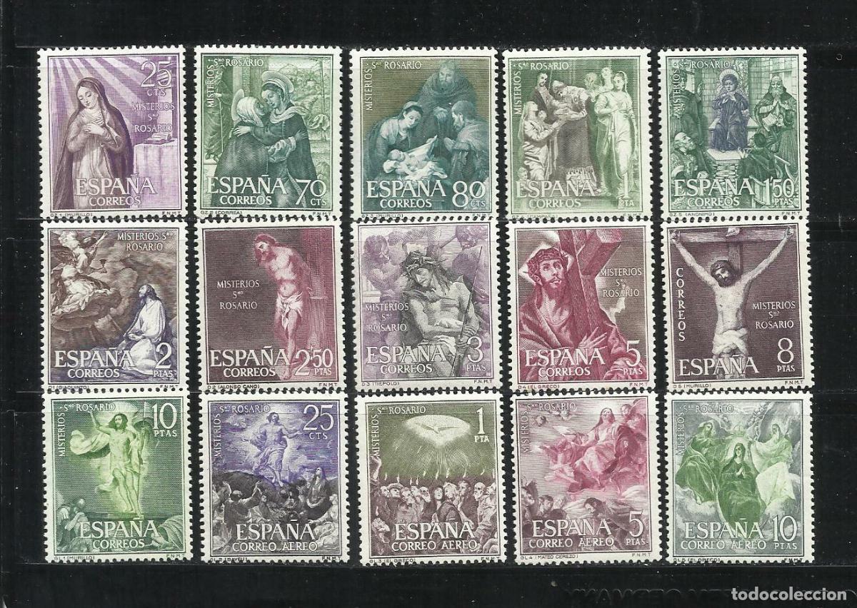 Briefmarken: Sellos Espa&ntilde;a A&ntilde;o 1962 edifil 1463/77 nuevo sin fijasello Valor cat. 13,75&euro;