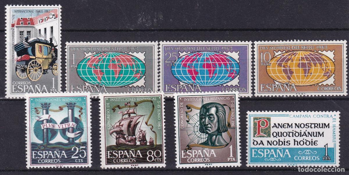 Briefmarken: Sellos Espa&ntilde;a A&ntilde;o 1963 edifil 1508/15 nuevo sin fijasello Valor cat. 3,10&euro;