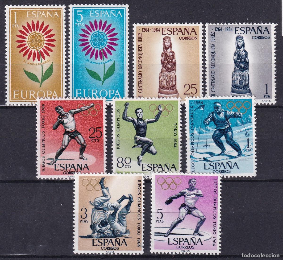 Briefmarken: Sellos Espa&ntilde;a A&ntilde;o 1964 edifil 1613/21 nuevo sin fijasello Valor cat. 2,90&euro;