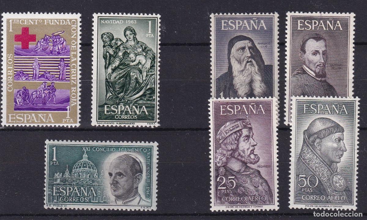 Briefmarken: Sellos Espa&ntilde;a A&ntilde;o 1963 edifil 1534/40 nuevo sin fijasello Valor cat. 4,10&euro;