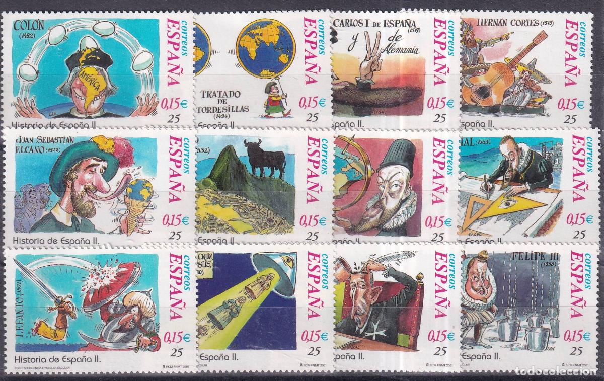 Briefmarken: Sellos del minipliego 76 del a&ntilde;o 2001 en nuevo sin fijasello