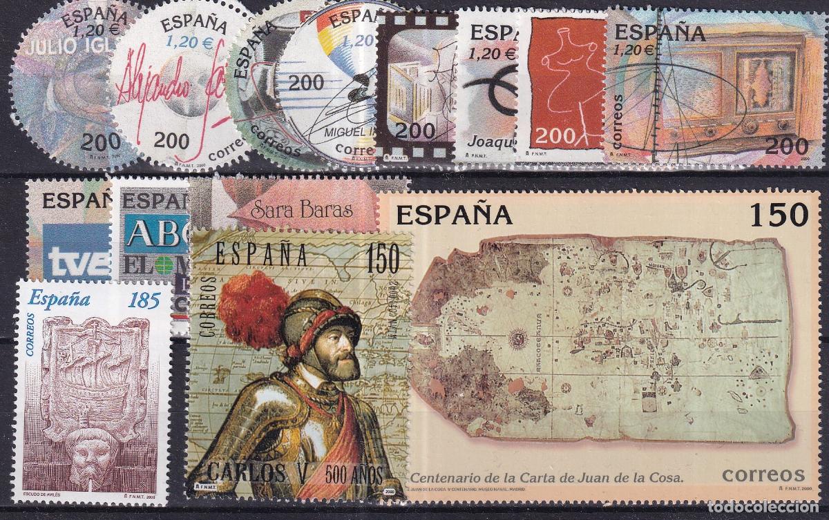 Briefmarken: Sellos de las Hojitas boque del a&ntilde;o 2000 completo facial 16,00&euro;