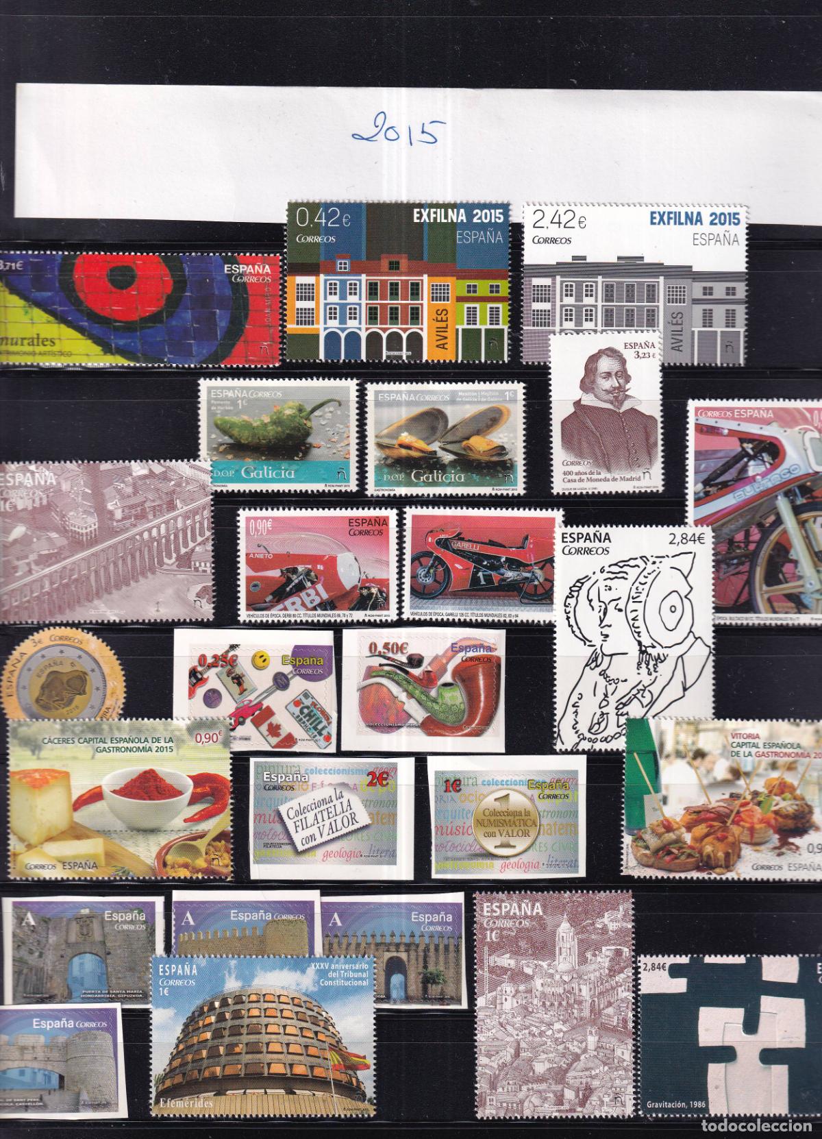 Briefmarken: Sellos de las Hojitas boque del a&ntilde;o 2015 completo facial 27,06&euro;