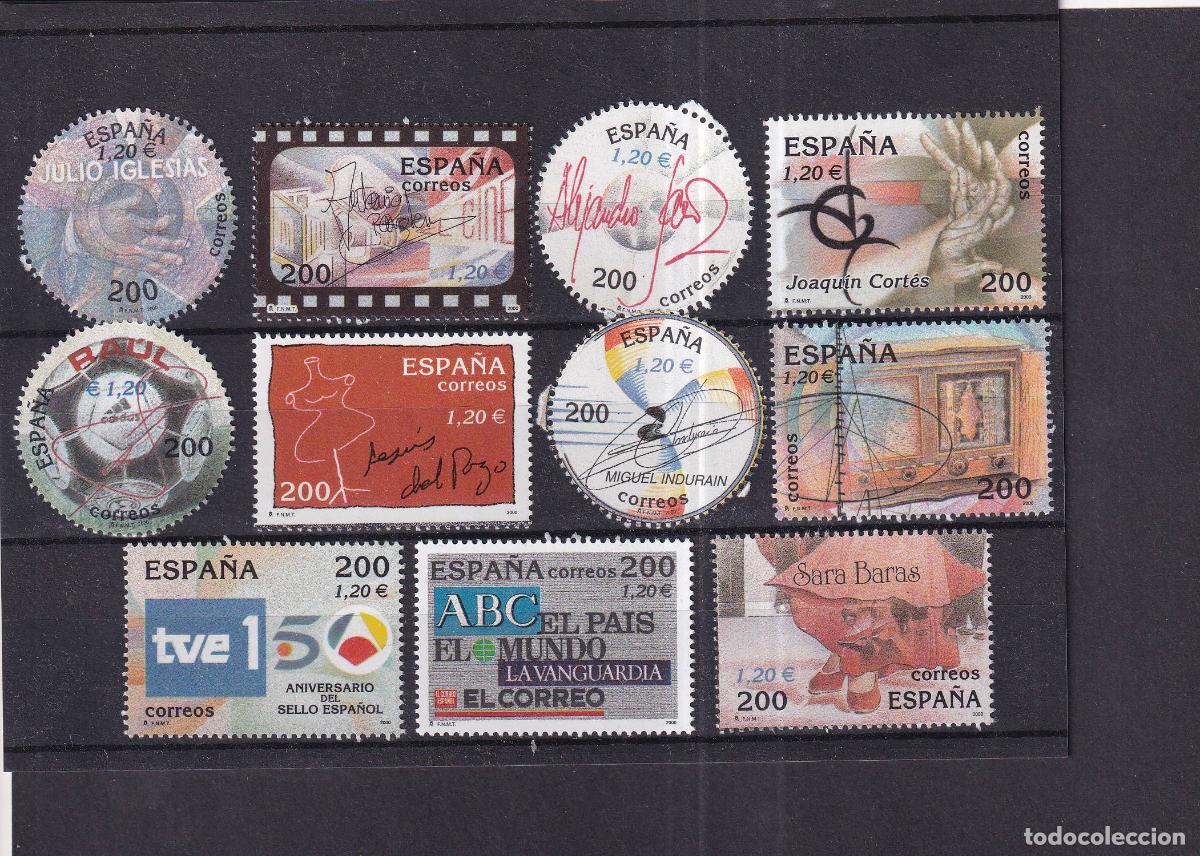 Briefmarken: Sellos de las hojitas bloque del a&ntilde;o 2000 en nuevo sin fijasello