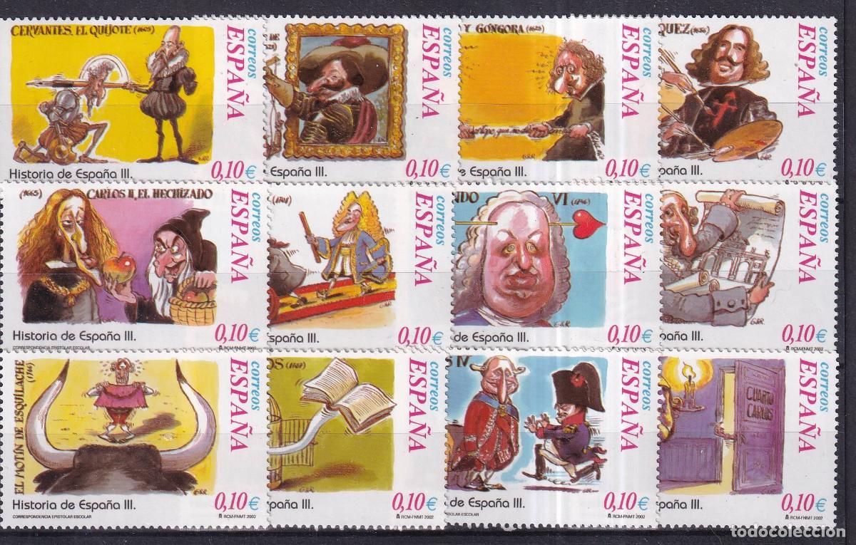 Stamps: Sellos del minipliego 79 del a&ntilde;o 2002 en nuevo sin fijasello