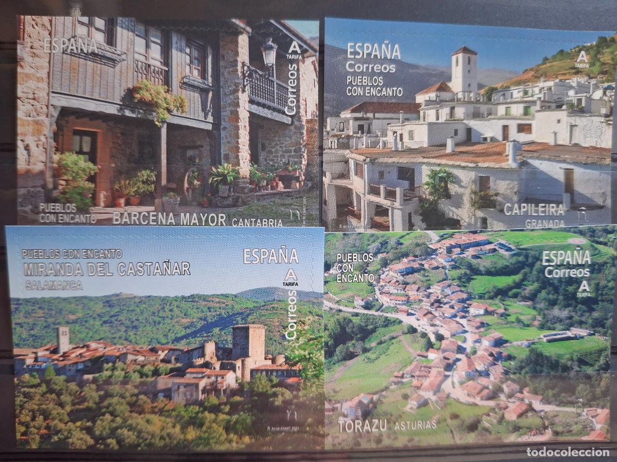Sellos: Sellos hoja de los pueblos de Espa&ntilde;a 2021 - Foto 1