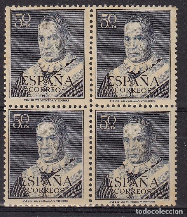 Selos: Sellos Espa&ntilde;a A&ntilde;o 1951 edifil 1102 en bloque de cuatro nuevo sin fijasello Valor cat. 35&euro;