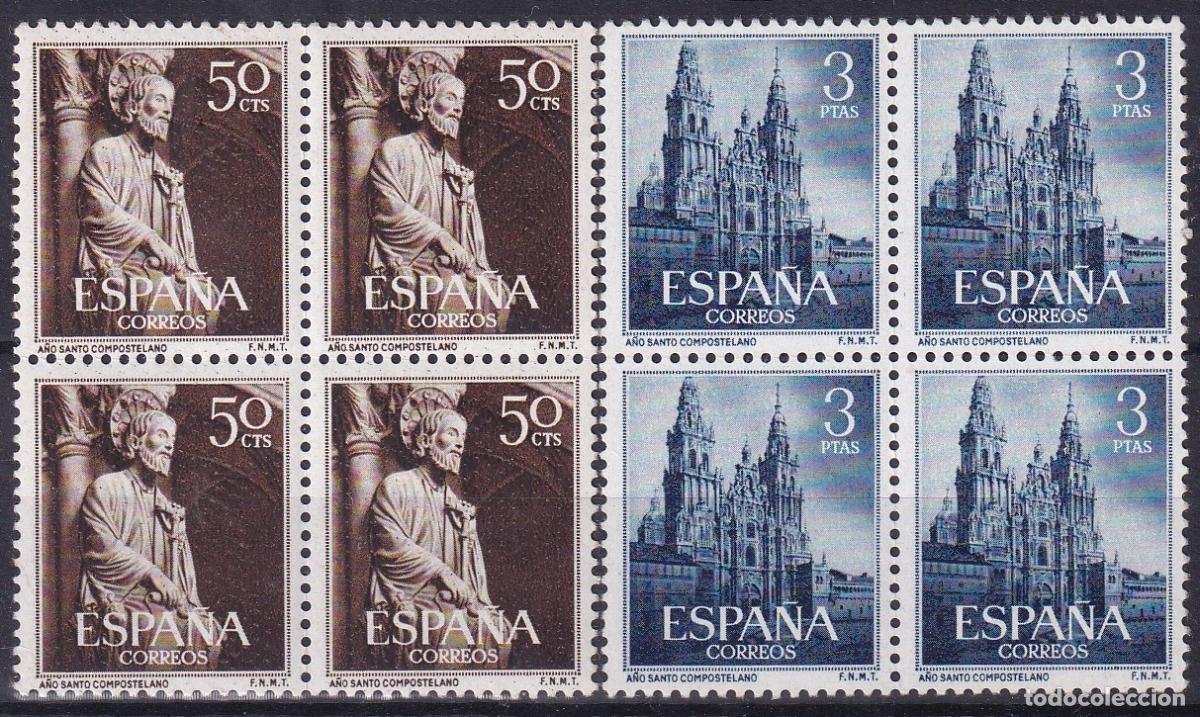 Stamps: Sellos Espa&ntilde;a A&ntilde;o 1954 edifil 1130/31 en bloque de cuatro nuevo sin fijasello Valor cat. 420&euro;