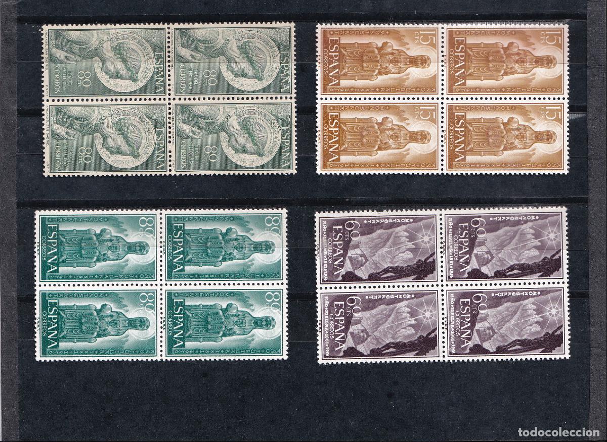 Stamps: Sellos Espa&ntilde;a A&ntilde;o 1956 edifil 1192/95 en bloque de cuatro nuevo sin fijasello Valor cat. 7,8&euro;