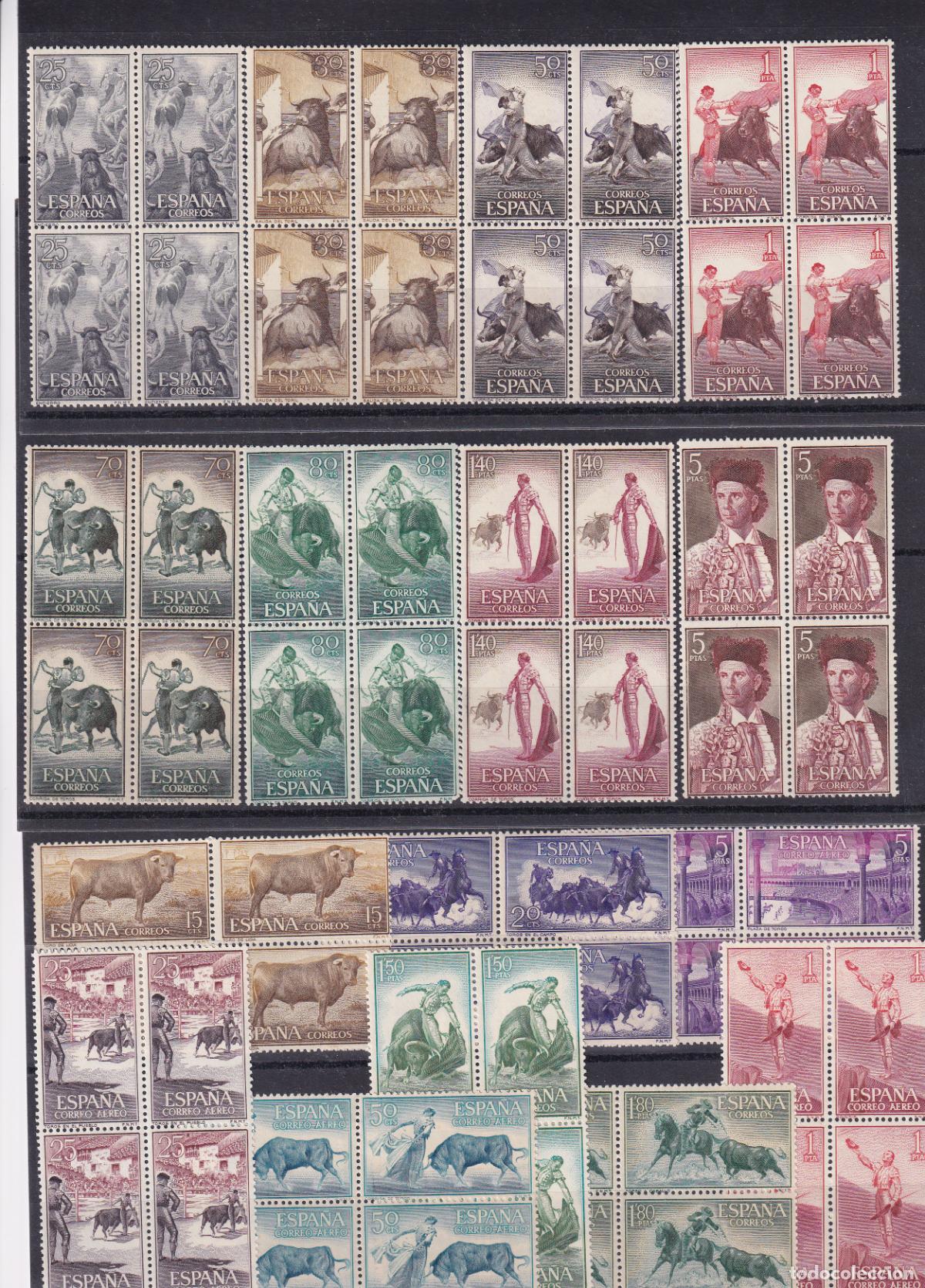 Stamps: Sellos Espa&ntilde;a A&ntilde;o 1960 edifil 1254/69 en bloque de cuatro nuevo sin fijasello Valor cat. 20,40&euro;