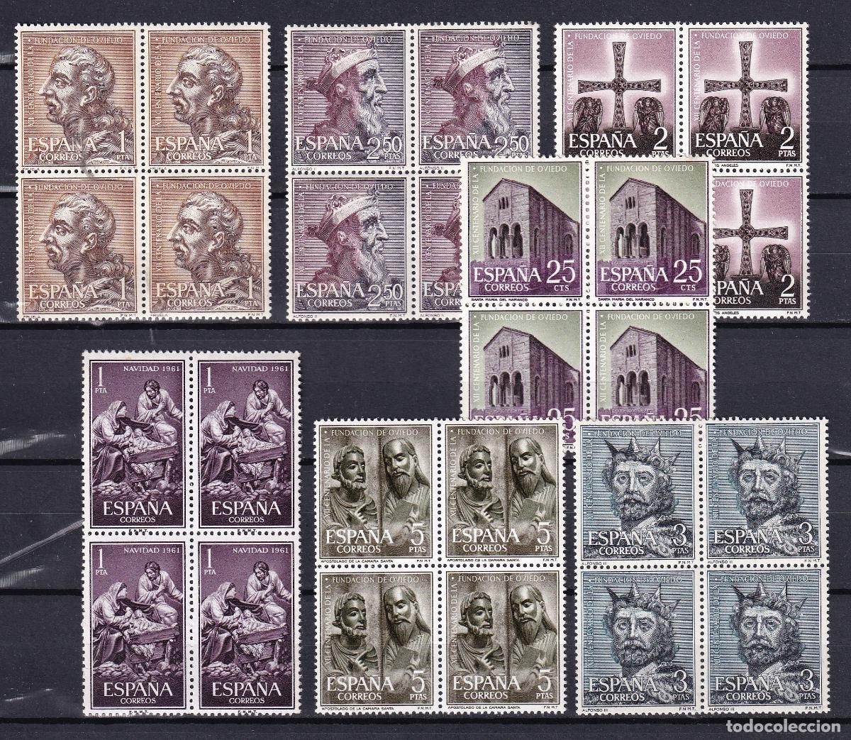 Stamps: Sellos Espa&ntilde;a A&ntilde;o 1961 edifil 1394/00 en bloque de cuatro nuevo sin fijasello Valor cat. 17,20&euro;