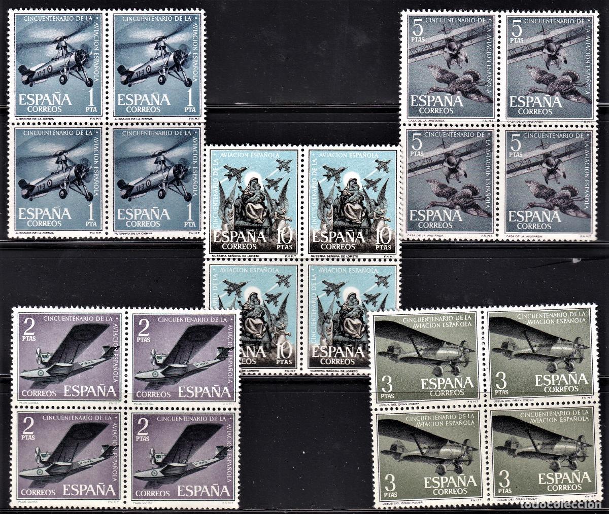 Stamps: Sellos Espa&ntilde;a A&ntilde;o 1961 edifil 1401/05 en bloque de cuatro nuevo sin fijasello Valor cat. 31,00&euro;