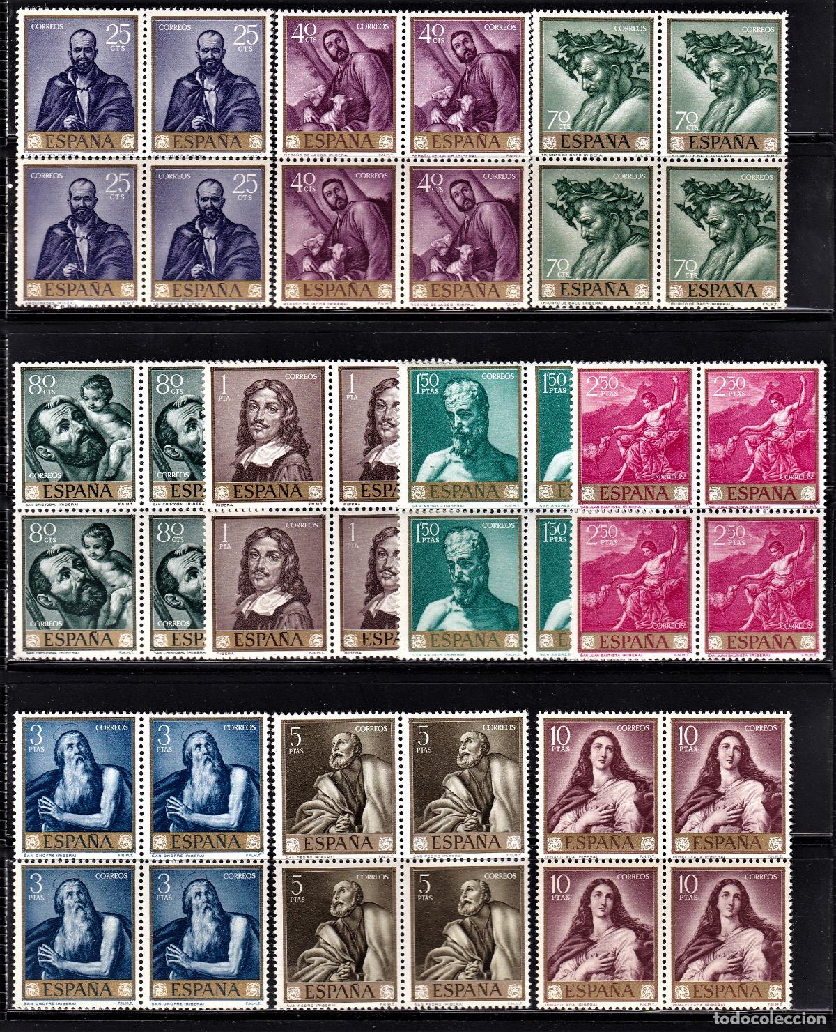 Stamps: Sellos Espa&ntilde;a A&ntilde;o 1963 edifil 1498/07 en bloque de cuatro nuevo sin fijasello Valor cat. 123,00&euro;