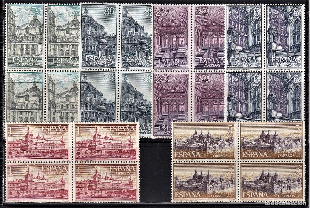 Stamps: Sellos Espa&ntilde;a A&ntilde;o 1961 edifil 1382/87 en bloque de cuatro nuevo sin fijasello Valor cat. 25,00&euro;