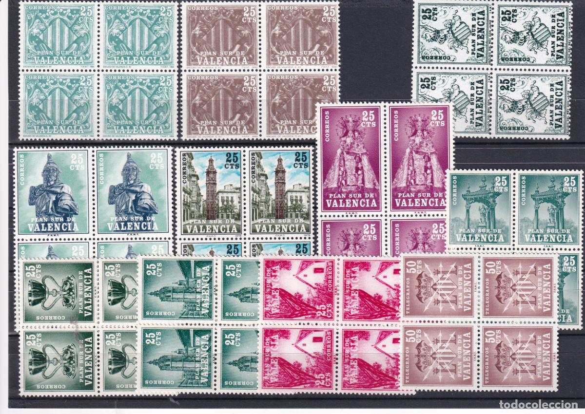 Stamps: Sellos Espa&ntilde;a Plan sur Valencia en bloque de cuatro nuevo sin fijasello