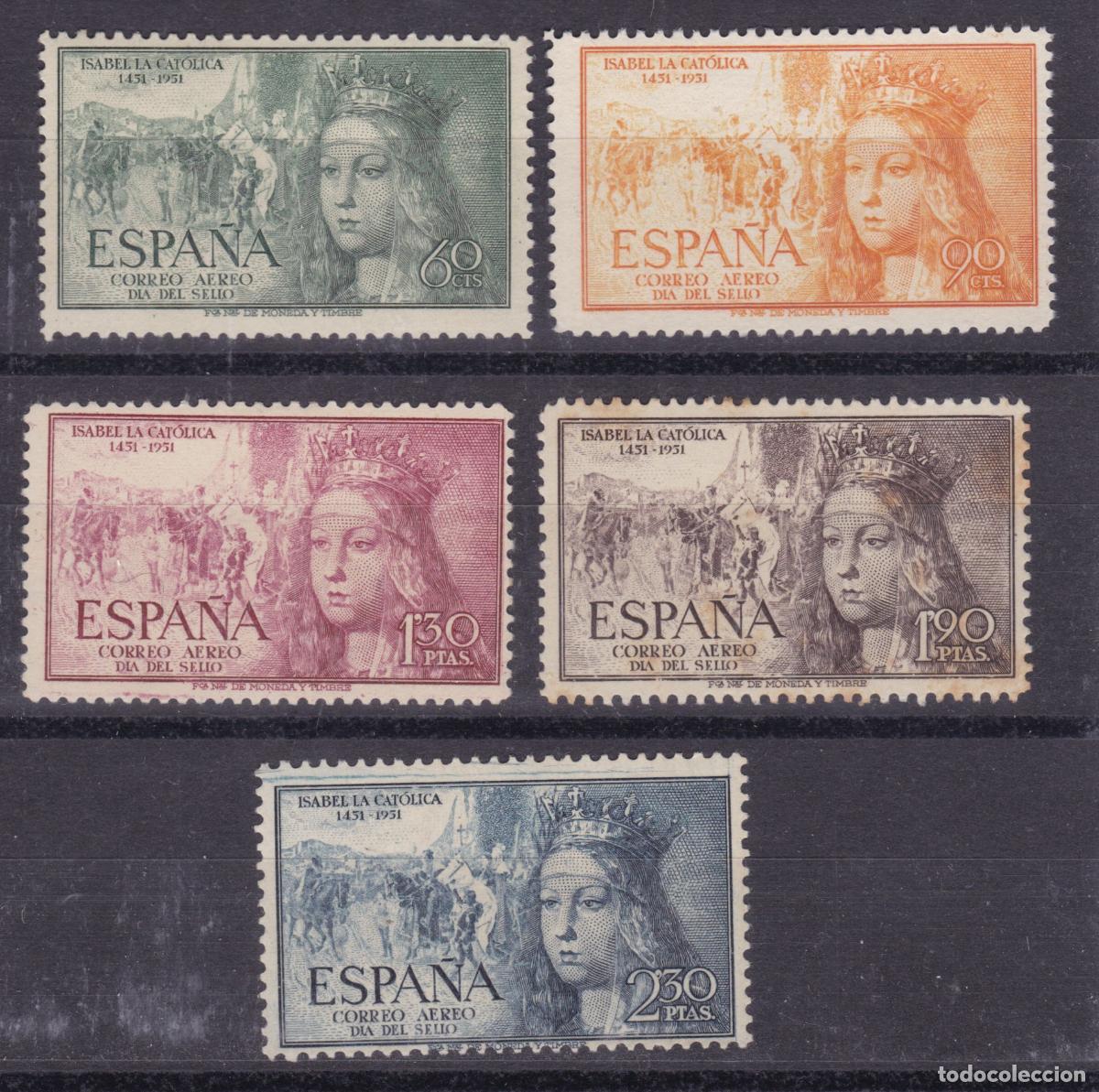 Sellos: AA20-ISABEL CATOLICA A&eacute;reos Edifil 1097/101 Nuevos *