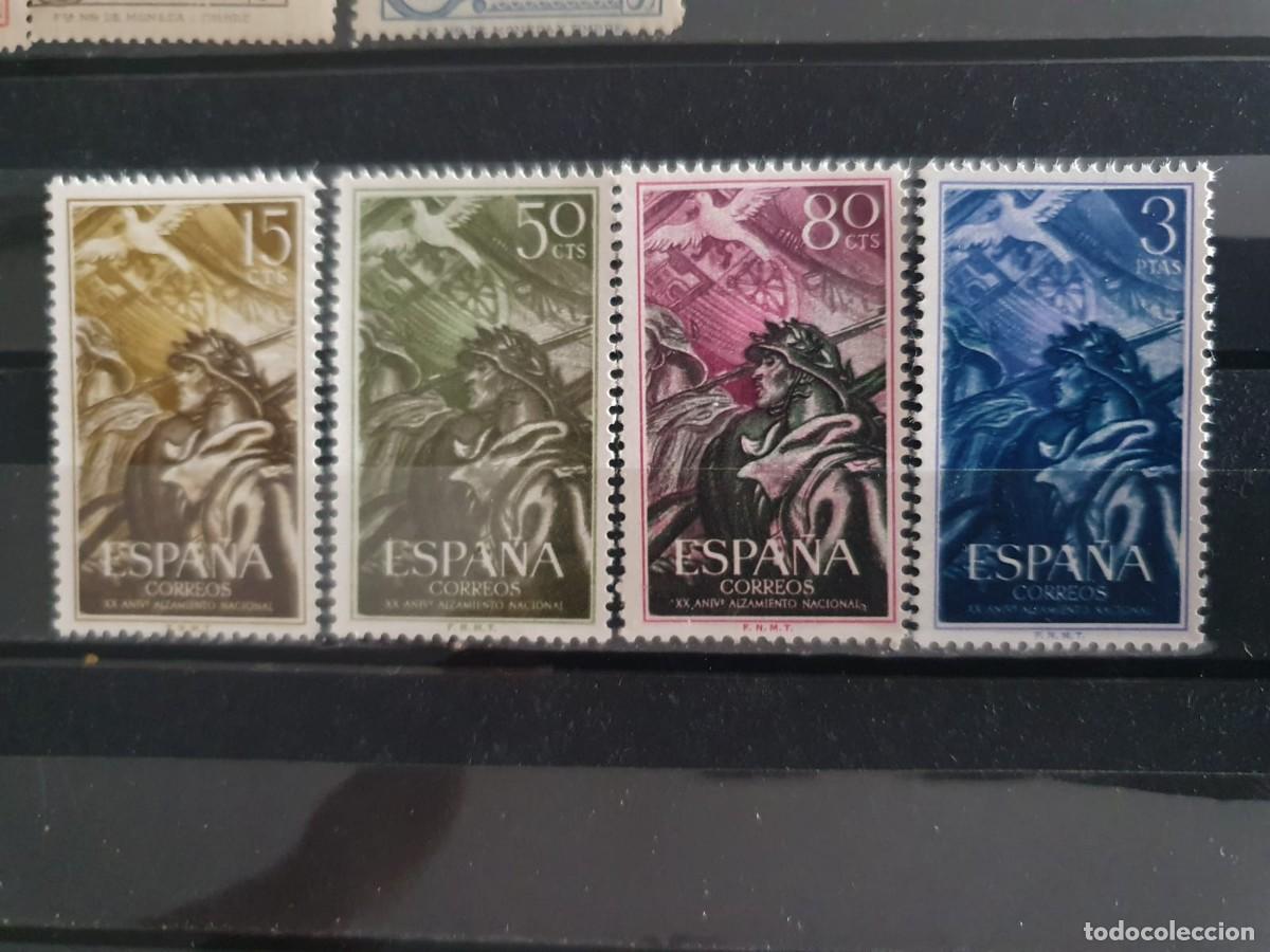 Timbres: SERIE COMPLETA EDIFIL 1187 ** A 1190 ** ALZAMIENTO ESPA&Ntilde;A 1956