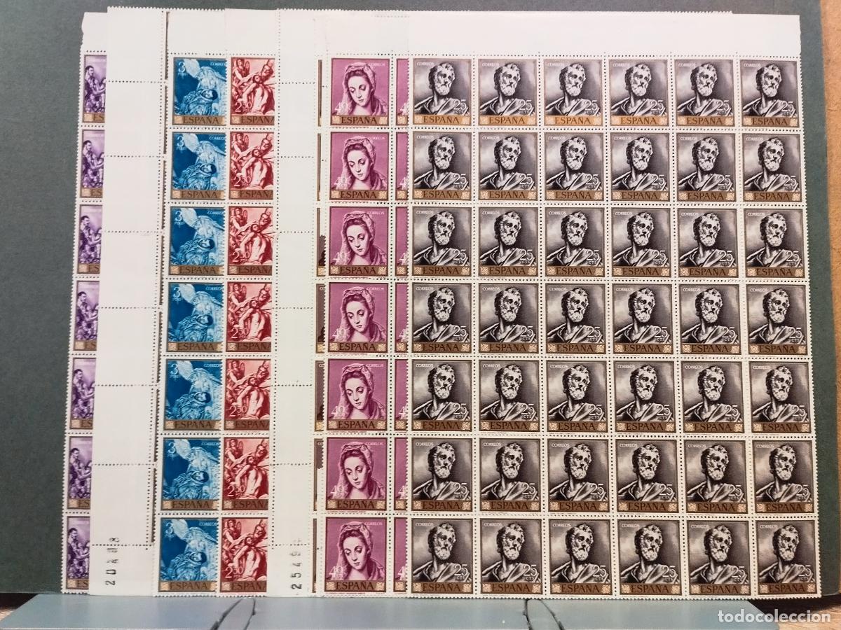 Stamps: FAC ESPA&Ntilde;A EDIFIL 1330/9. 39 SERIES EN BLOQUE. ARTE ESPA&Ntilde;OL. EL GRECO. NUEVAS.