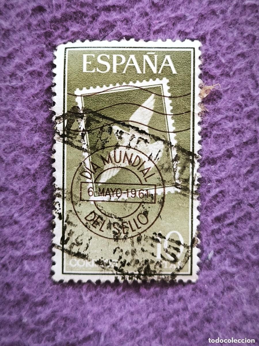 Stamps: Espa&ntilde;a 10 Ptas D&iacute;a Mundial Del Sello 1961 Emisi&oacute;n Conmemorativa Filatelia