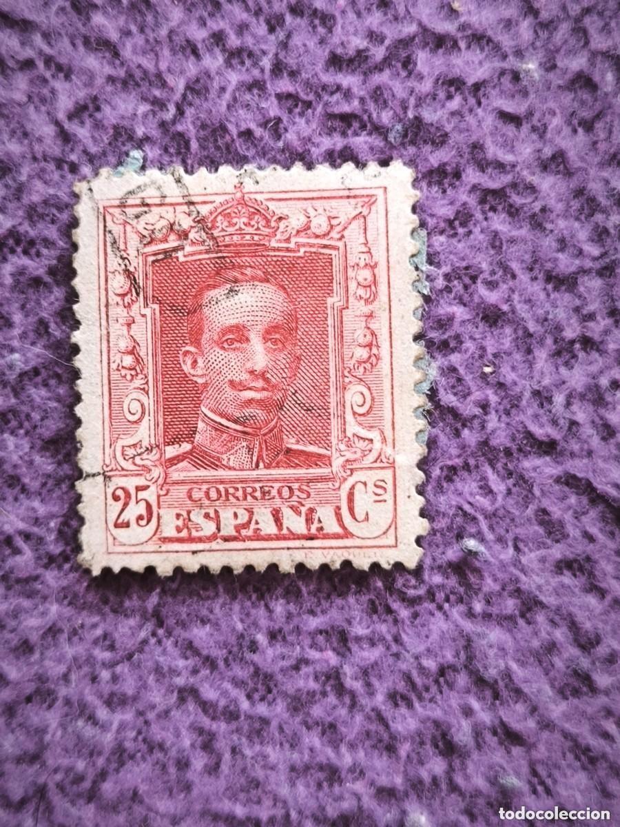 Francobolli: Sello Espa&ntilde;a Alfonso XIII Tipo Vaquer 25 Cts Carm&iacute;n Correos Filatelia Cl&aacute;sica