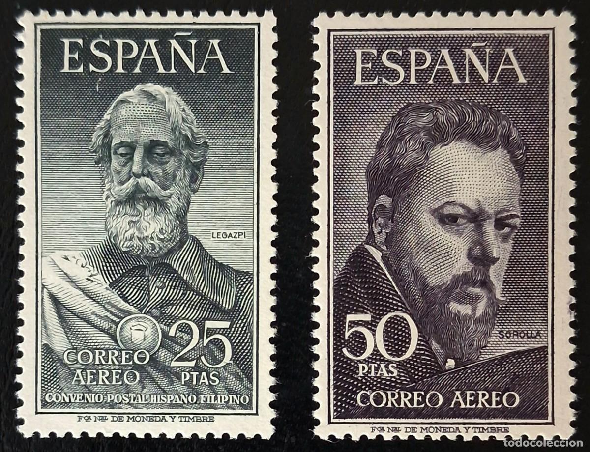 Briefmarken: ESPA&Ntilde;A 1953 - AEREO - LEGAZPI Y SOROLLA - NUEVOS - EDIFIL 1124/1125 - (LEER DESCRIPCION)-.