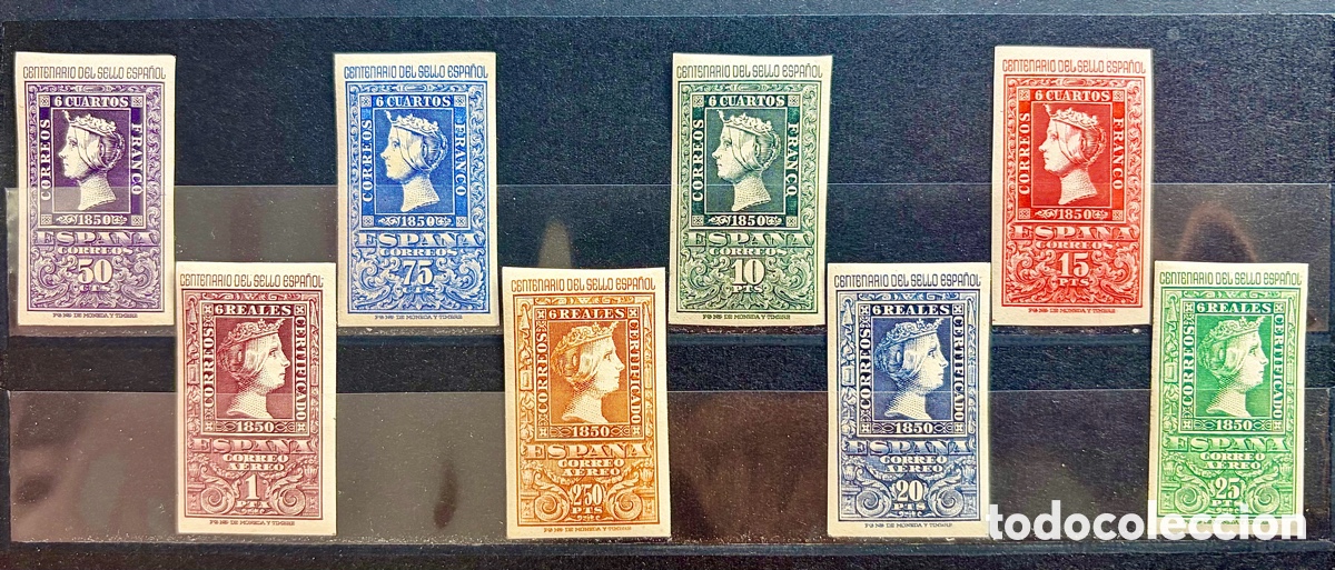 Sellos: ESPA&Ntilde;A 1950 Centenario del sello