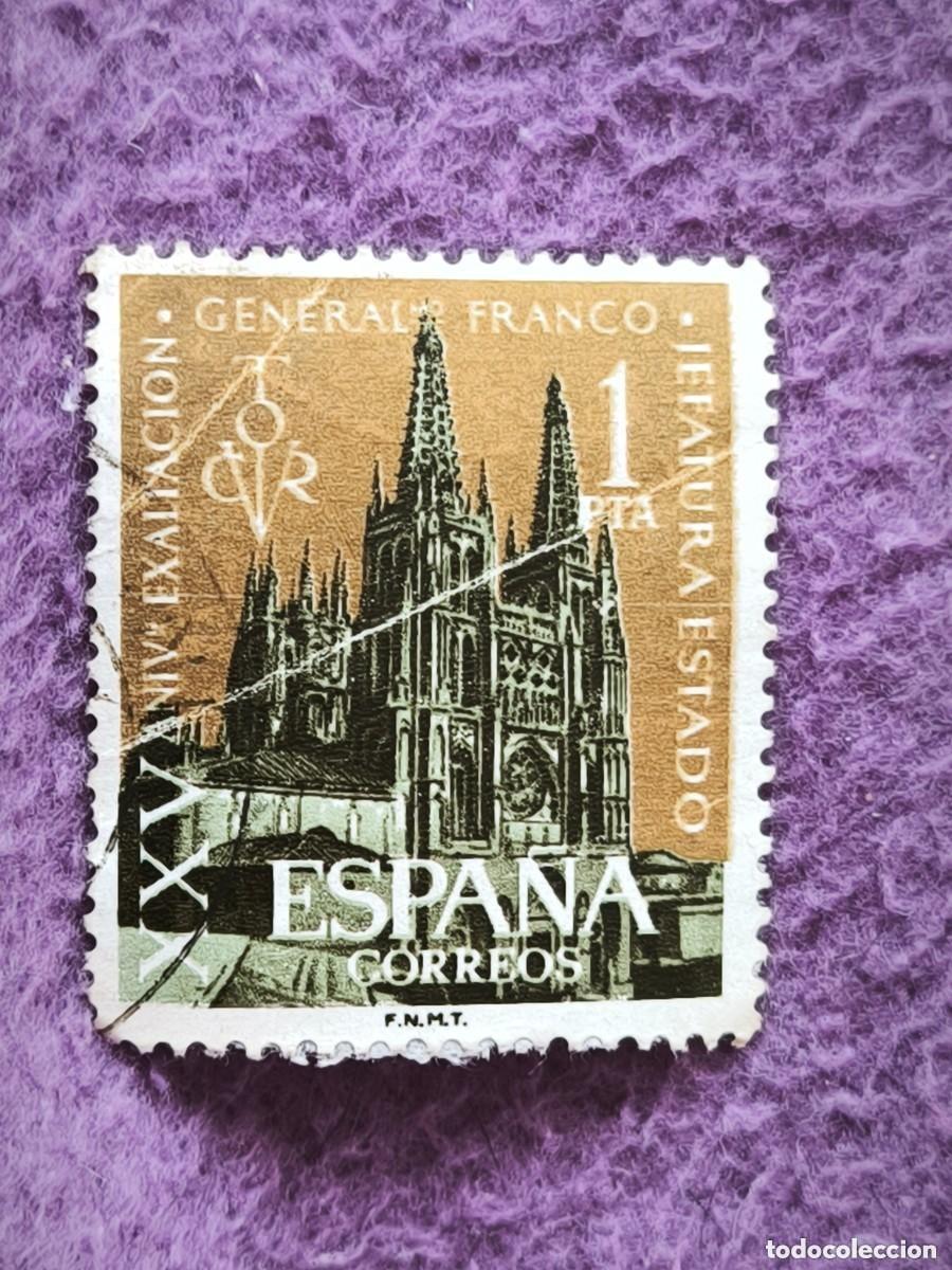 Sellos: Sello Espa&ntilde;a 1 Pta Catedral De Burgos Edifil 1503 A&ntilde;o 1962 Filatelia