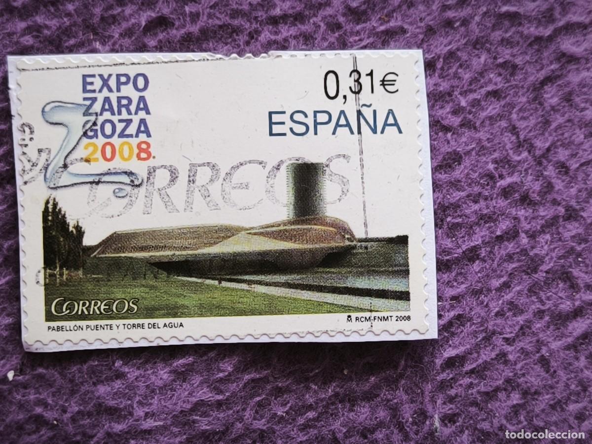 Stamps: Sello Espa&ntilde;a 0,31 &euro; Expo Zaragoza 2008 &ndash; Pabell&oacute;n Puente Y Torre Del Agua Para Coleccionar