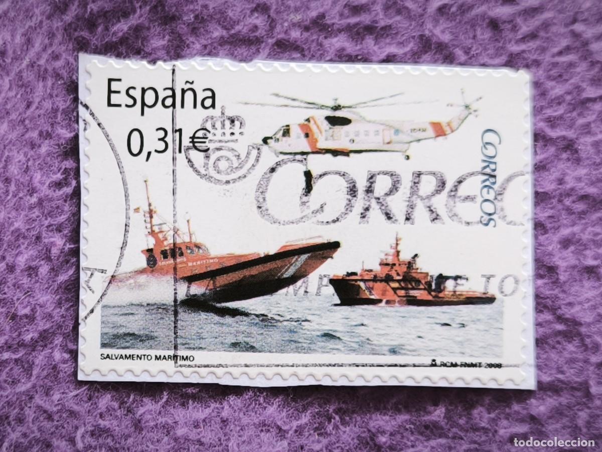 Stamps: Sello Espa&ntilde;a 0,31 &euro; Salvamento Mar&iacute;timo &ndash; Helic&oacute;ptero Y Barcos De Rescate Para Coleccionar