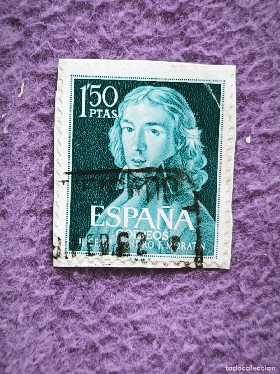 Francobolli: Sello Antiguo Espa&ntilde;a 1,50 Pesetas &ndash; Leandro Fern&aacute;ndez De Morat&iacute;n II Centenario Coleccionar
