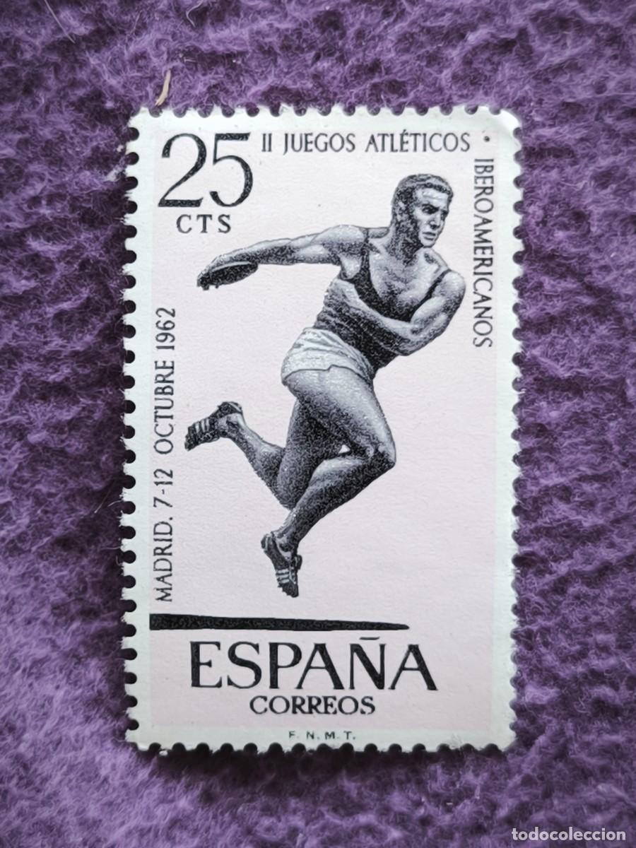 Stamps: Sello Antiguo Espa&ntilde;a 25 C&eacute;ntimos &ndash; II Juegos Atl&eacute;ticos Iberoamericanos 1962 Para Coleccionar
