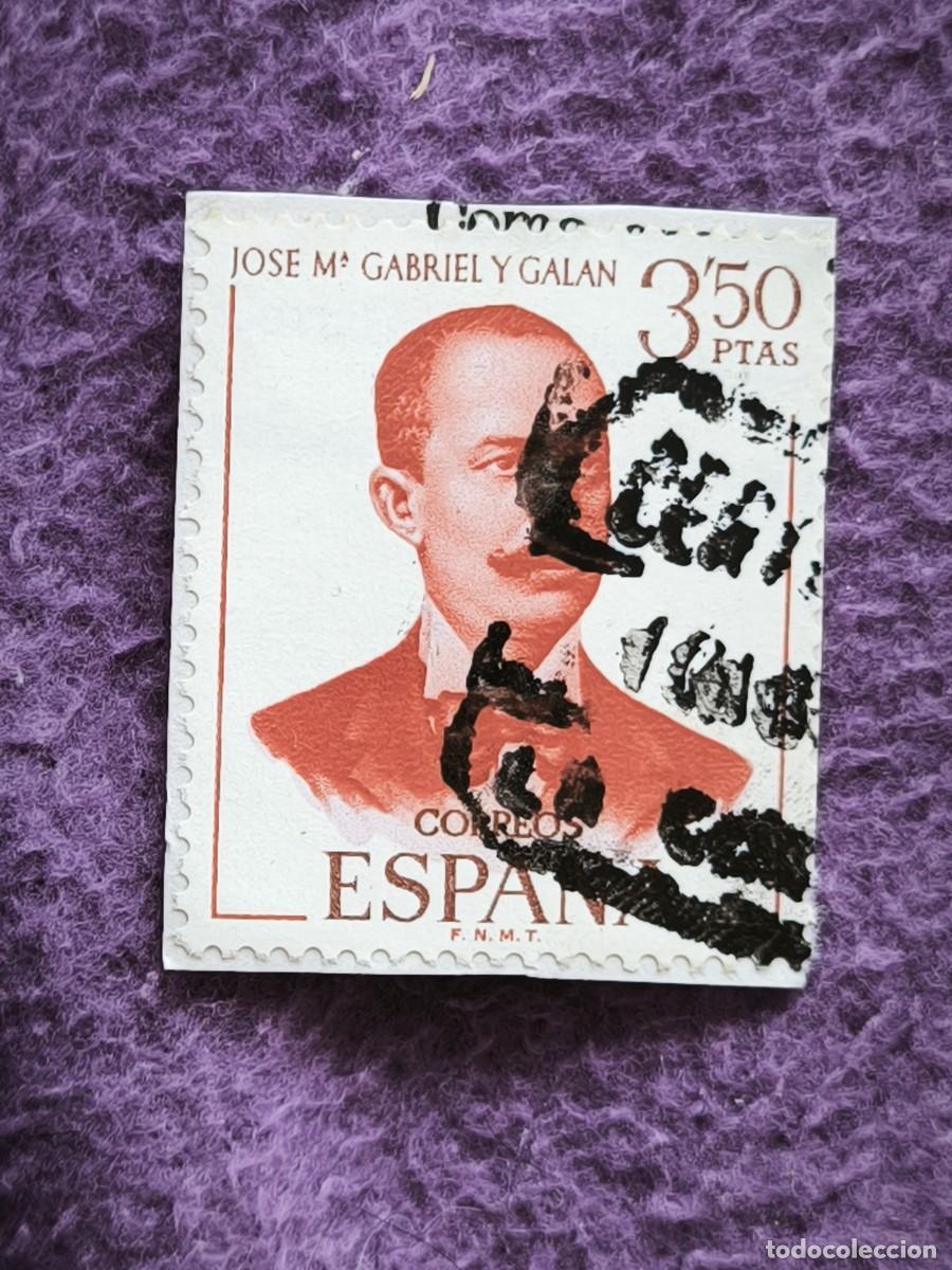 Selos: Sello Antiguo Espa&ntilde;a 3,50 Pesetas &ndash; Jos&eacute; Mar&iacute;a Gabriel Y Gal&aacute;n Poeta Para Coleccionistas