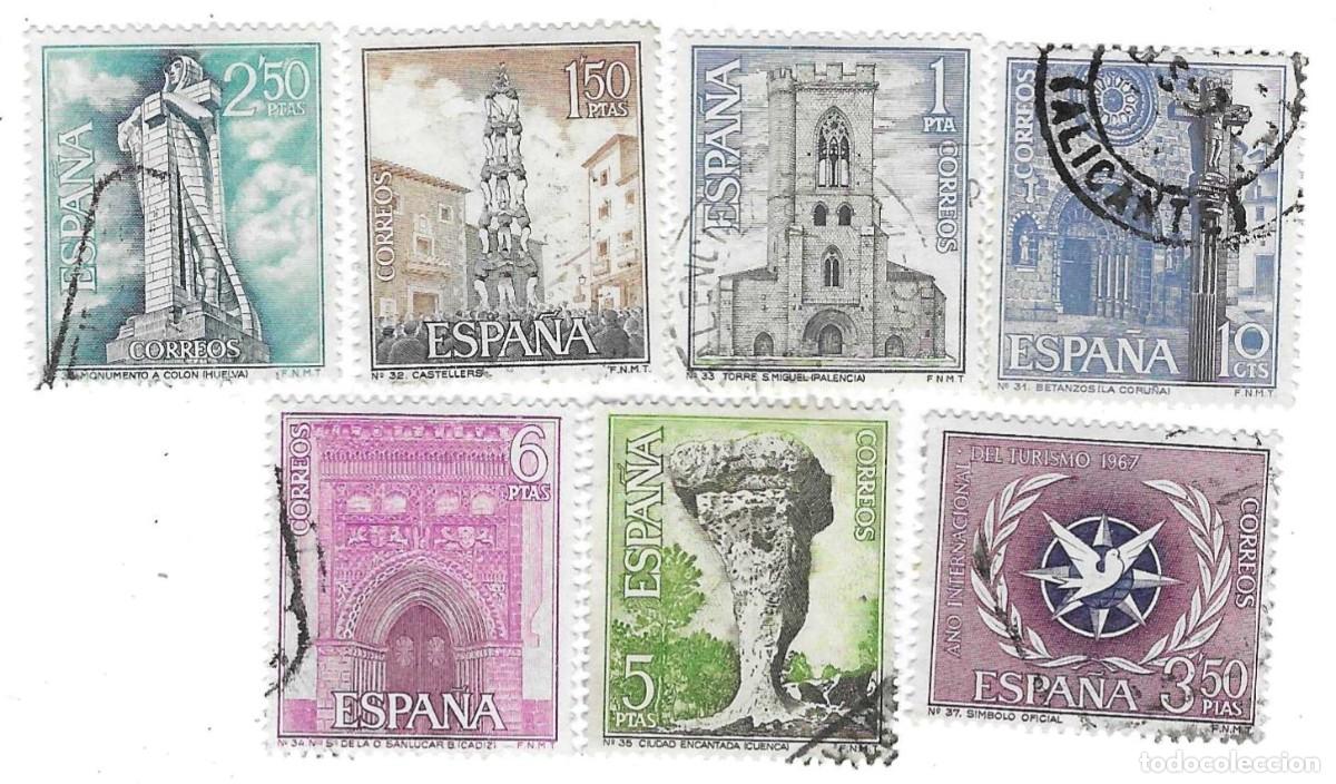 Sellos: Serie usada Espa&ntilde;a. Edifil n&ordm; 1802-8. Serie Tur&iacute;stica. ref. 1u-1802-8