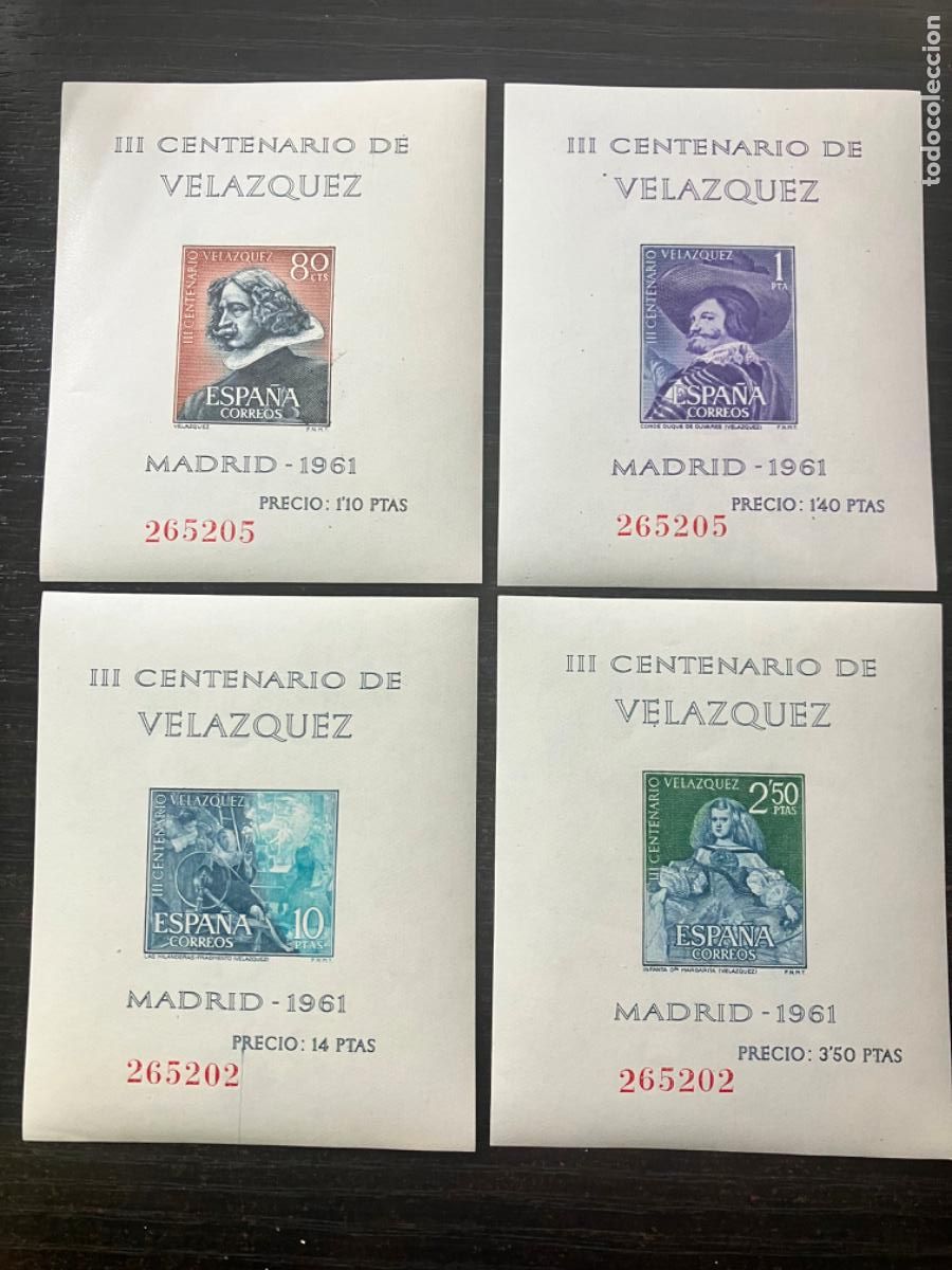 Sellos: HB Hojitas III Centenario de Vel&aacute;zquez 1961 - Nuevas - Buen estado