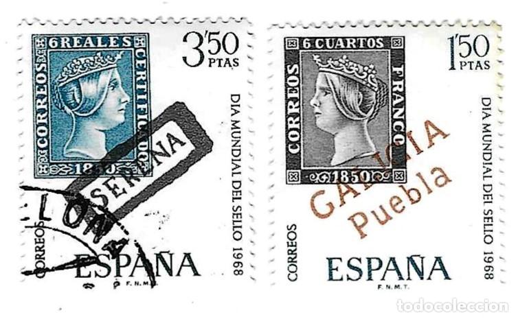 Sellos: Serie sellos usados Espa&ntilde;a. Edifil n&ordm; 1869-70. D&iacute;a Mundial del Sello. ref. 1u-1869-70